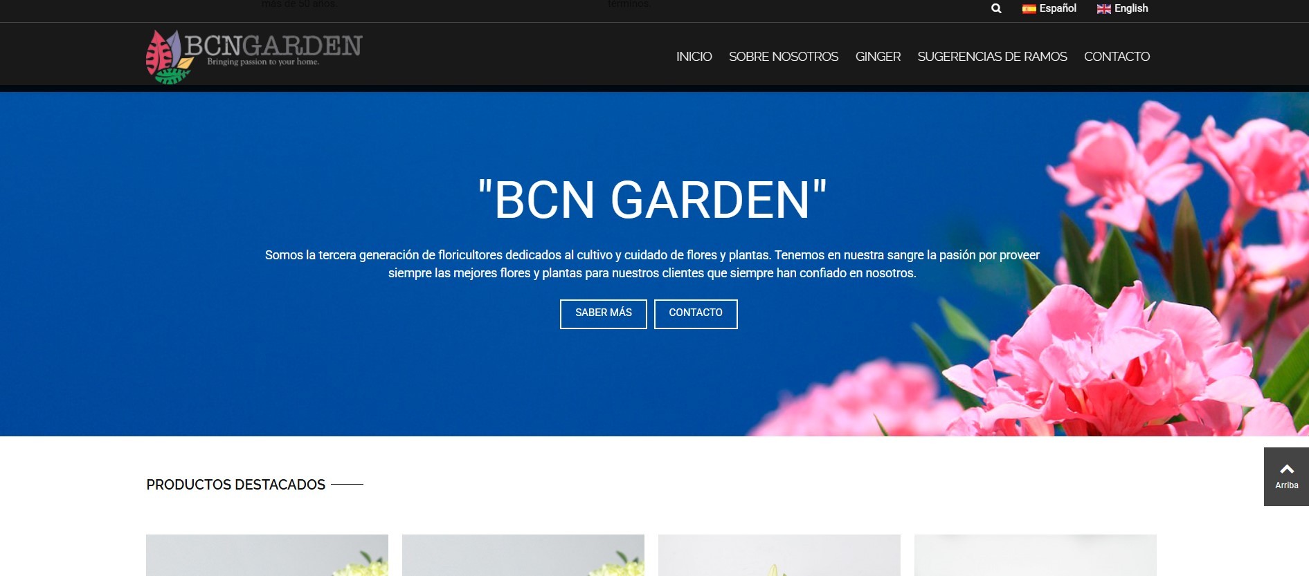 Diseño tienda online floristería