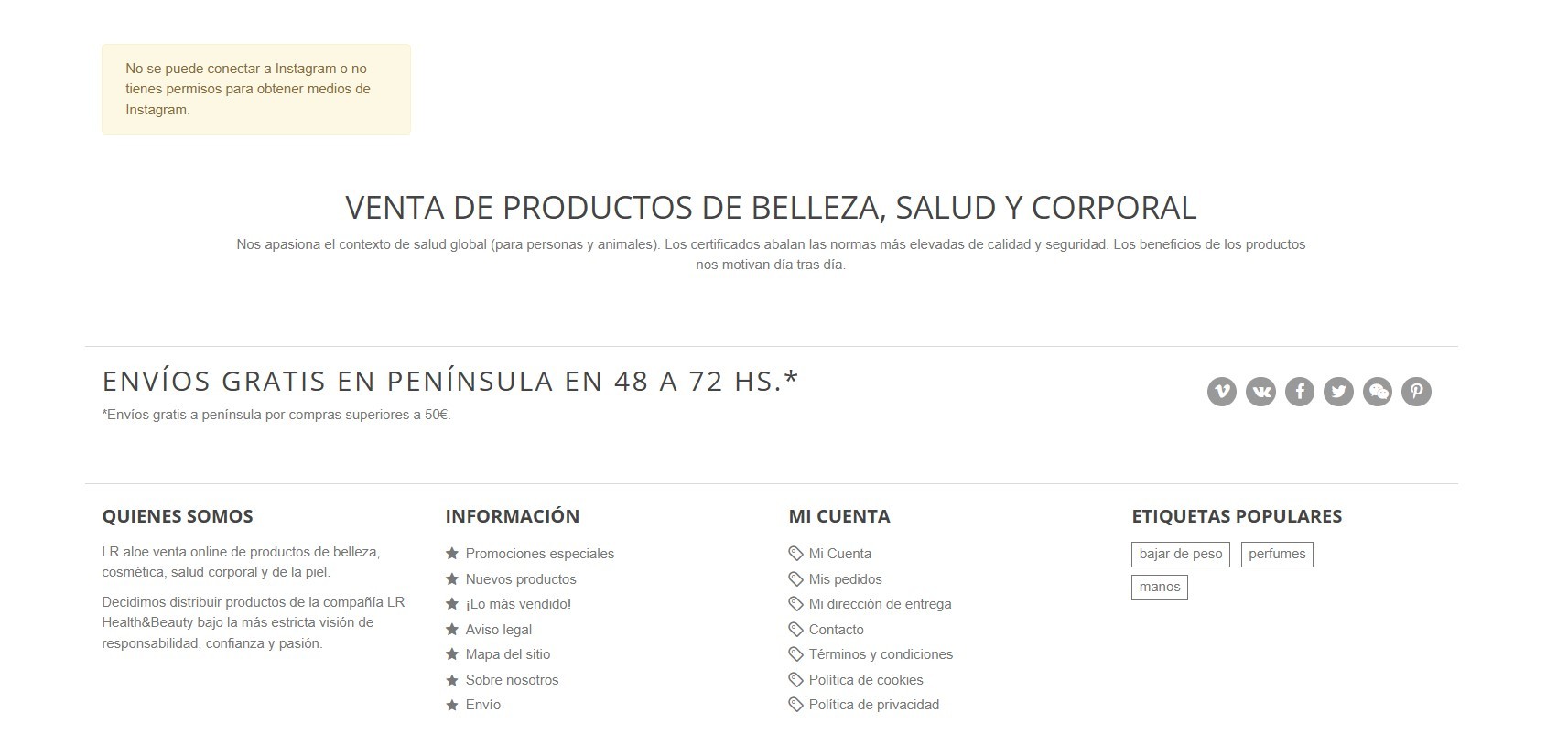 Crear Tienda Online Cosmética