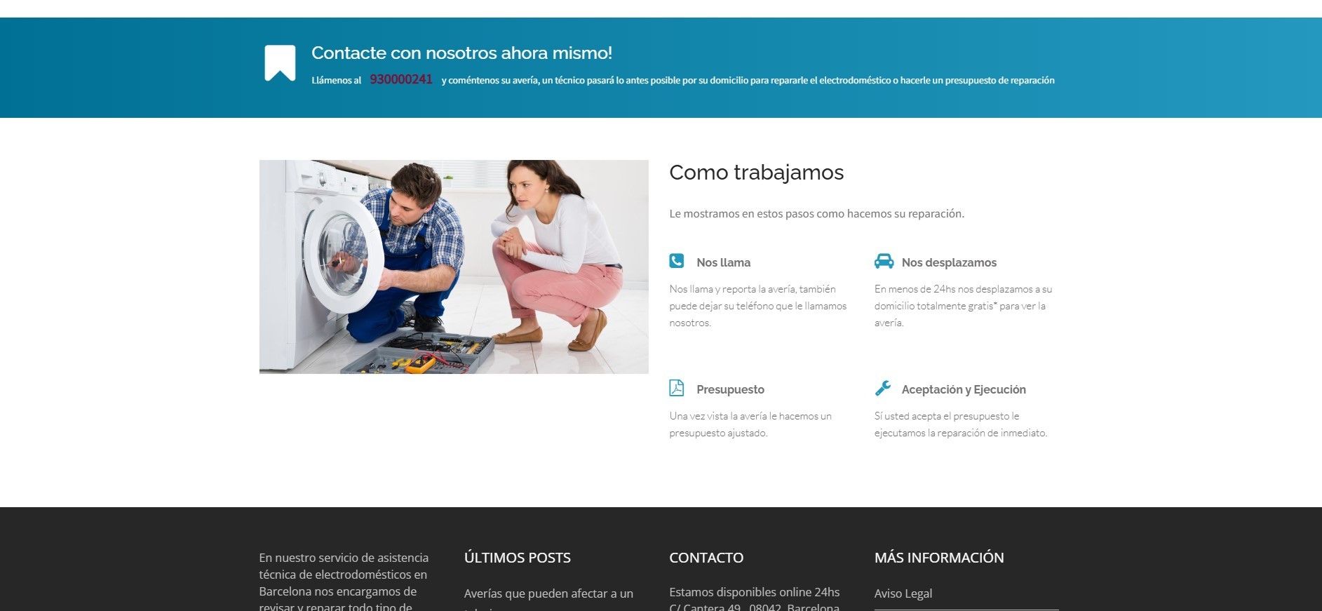 Diseño página web servicio técnico