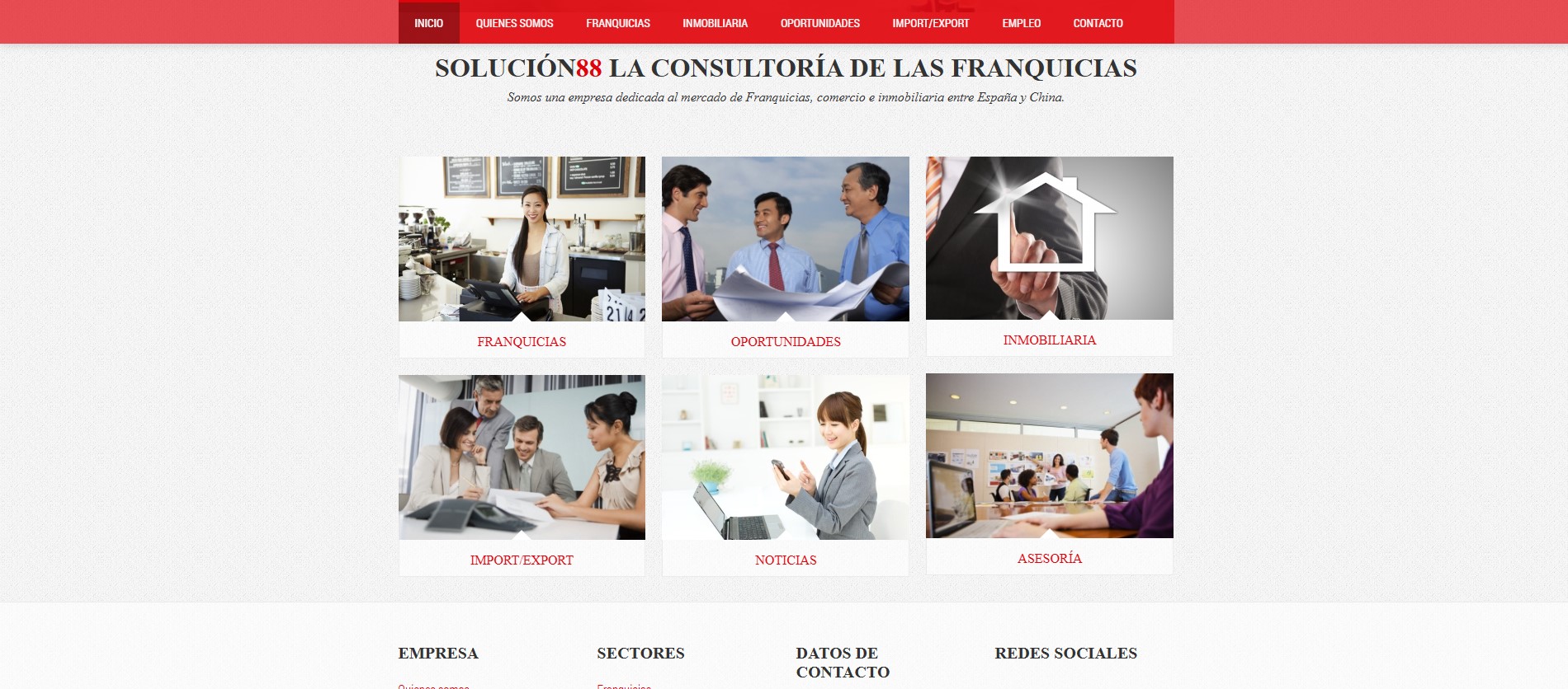 Diseño Web para Consultoría de Franquicias e Inmobiliaria