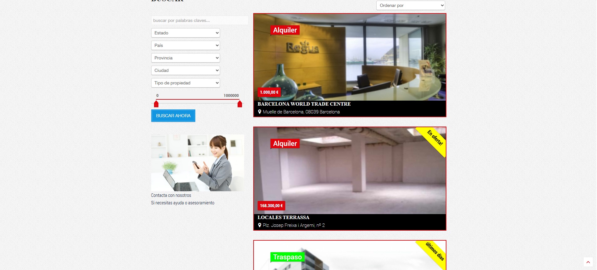 Diseño Web para Consultoría de Franquicias e Inmobiliaria