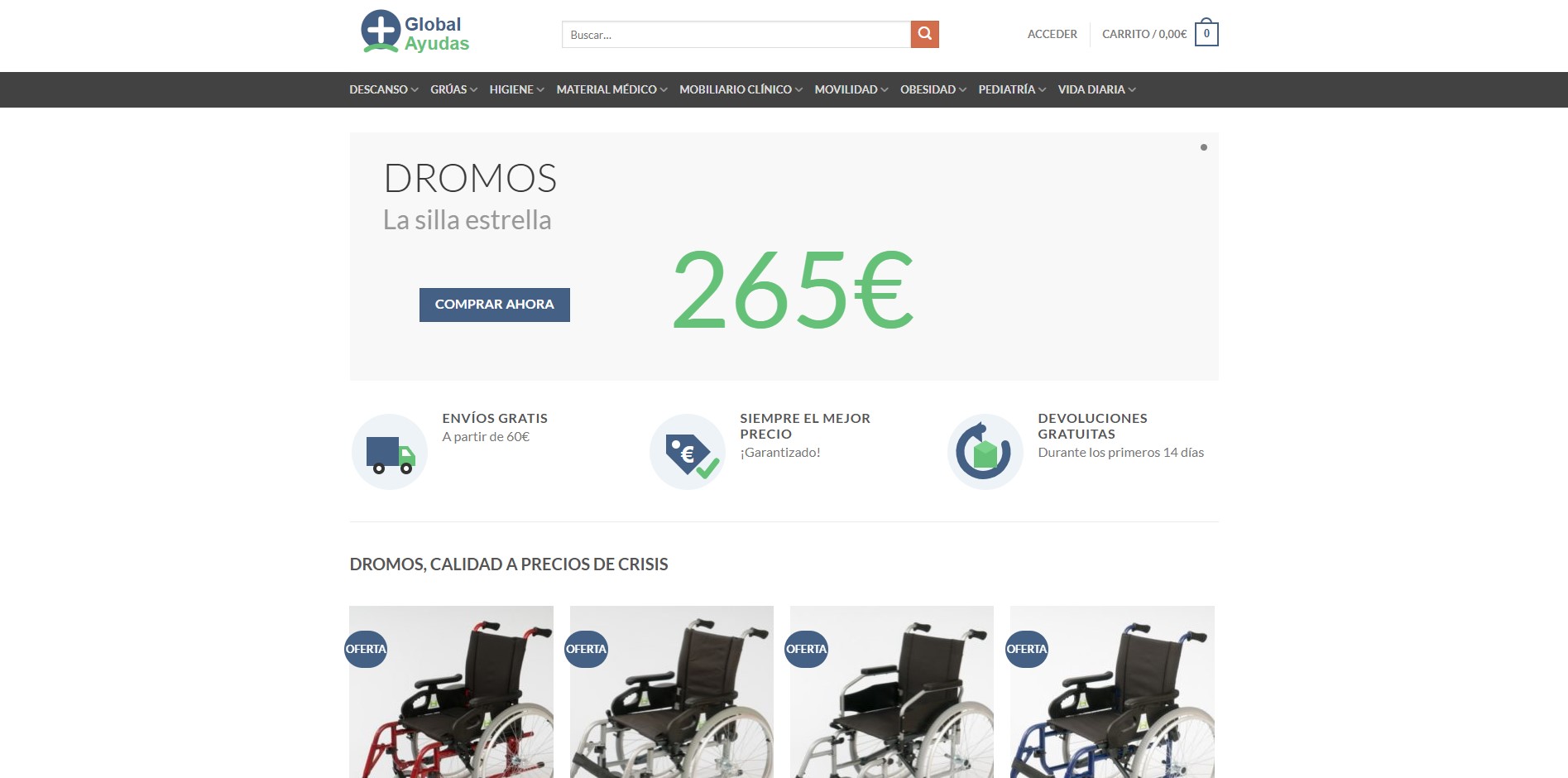 Diseño web para ortopedias y tiendas de material médico que funciona
