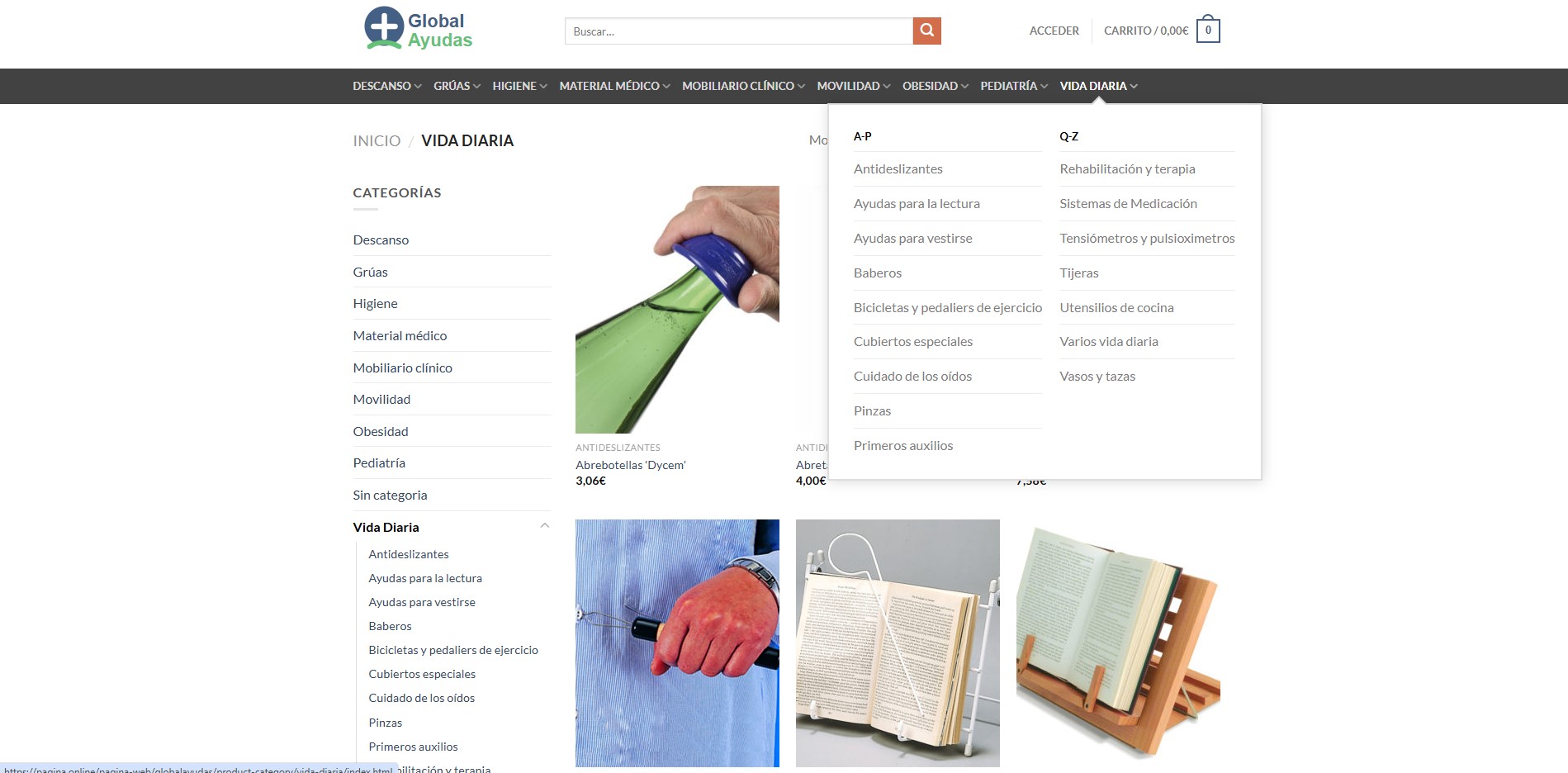 Diseño web para ortopedias y tiendas de material médico que funciona