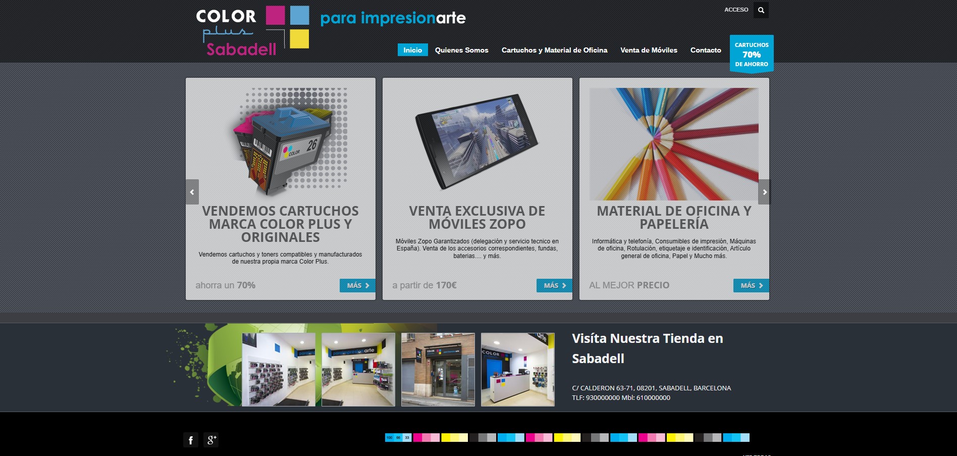 Diseño de página web para tienda de informática y material de oficina